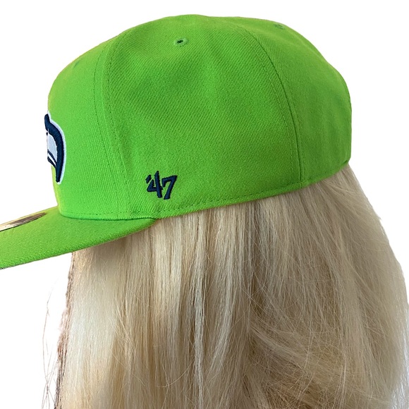 SEATTLE SEAHAWKS FORTY SEVEN BRAND EMBROIDERED STRAPBACK HAT - Picture 5 of 9